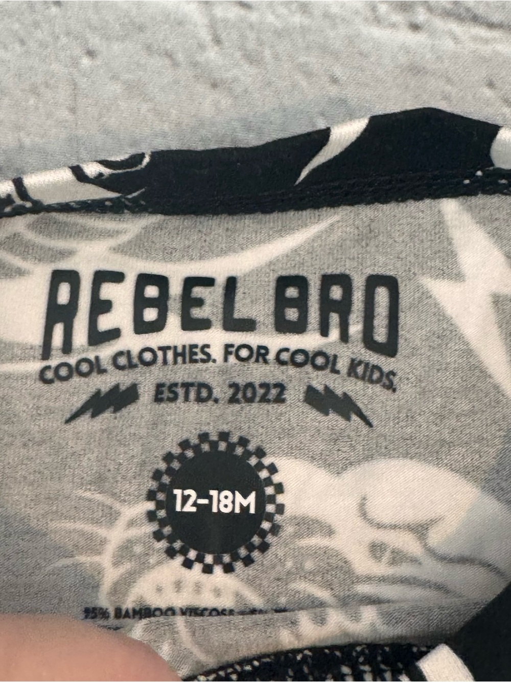 Rebel Bro Tattoo Pattern Bamboo Bubble Romper - Picture 2 of 3